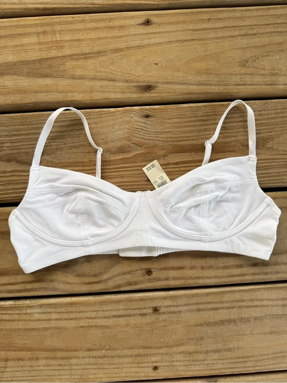 Aerie | White Unlined Underwire Bra Adjustable Straps